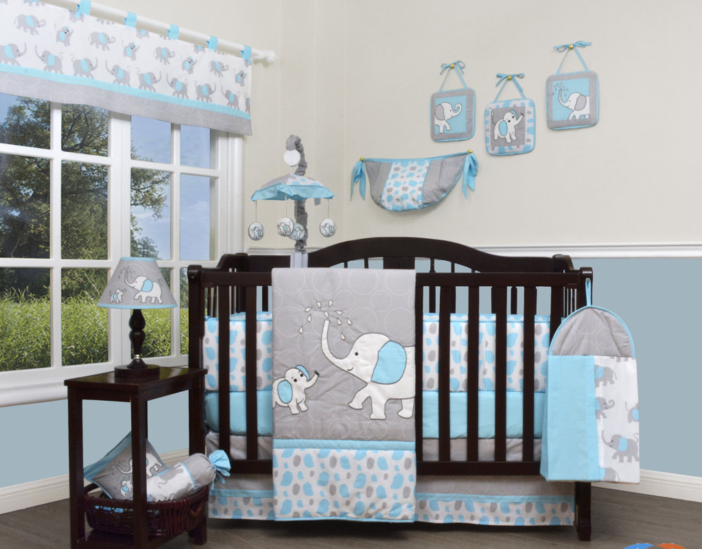 Geenny Blizzard Elephant 13 Piece Crib Bedding Set & Reviews Wayfair